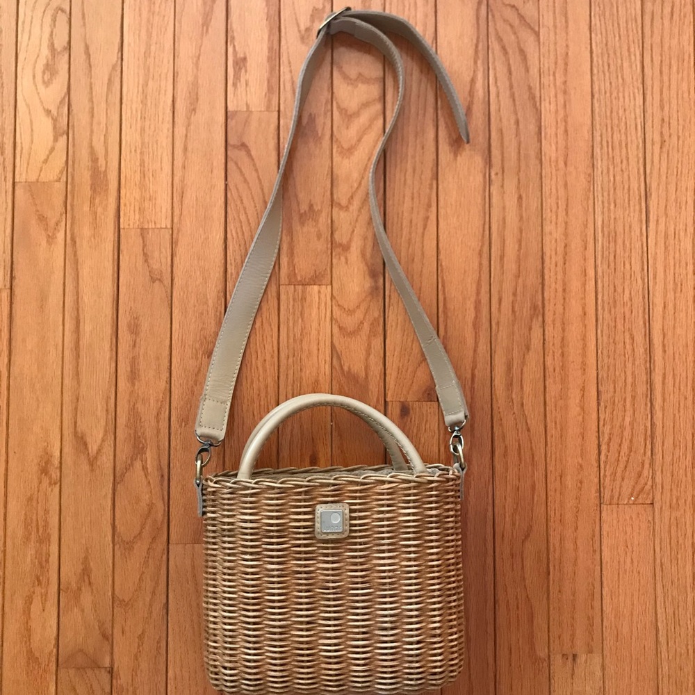 Lunar Crossbody Rattan Bag